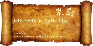 Náthán Szibilla névjegykártya
